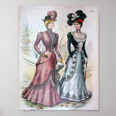 Latest Fashions  Women  on Vintage Women S Fashion 1890 S Posters From Zazzle Com