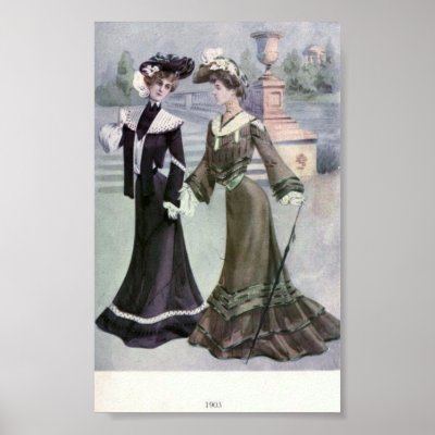 High Fashion Poster on Vintage Women S Fashion 1900 S Poster From Zazzle Com