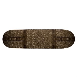 Vintage Wood Carving skateboard