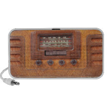 Vintage Wooden Radio Speaker