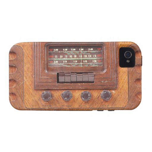 Vintage Woodenl Radio iPhone 4/4S Cases
