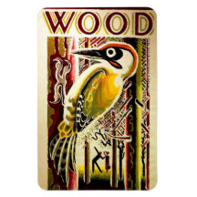 Vintage Woodpecker 1907 Magnet