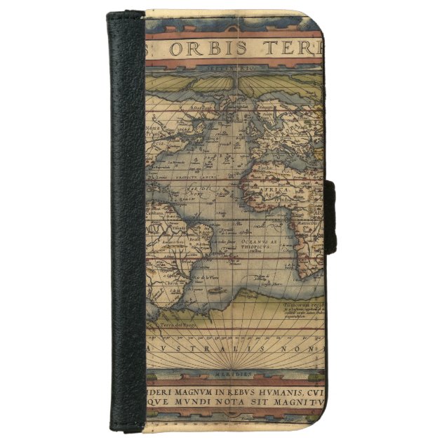 Vintage World Map Antique Atlas iPhone 6 Wallet Case
