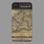 Vintage World Map Atlas Historical Design Iphone 4 Cases