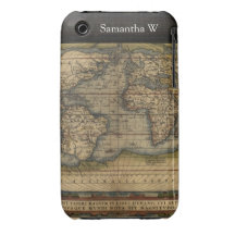 Vintage World Map Atlas Historical Design iPhone 3 Case-Mate Case
