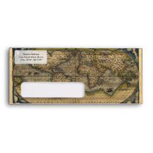 Vintage World Map Atlas Historical Design Envelopes