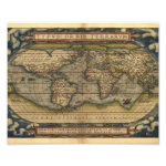 Vintage World Map Atlas Historical Design Photo Art Vintage World Map Atlas Historical Design Photo Art