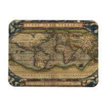 Vintage World Map Atlas Historical Design Vinyl Magnets