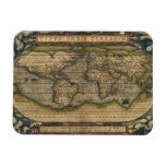 Vintage World Map Atlas Historical Design magnets