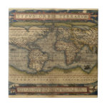 Vintage World Map Atlas Historical Design Tile Vintage World Map Atlas Historical Design Tile
