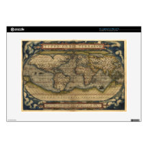 Vintage World Map Atlas Laptop Skin