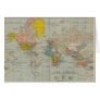 Vintage World Map Card