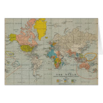 Vintage World Map cards by pixelholic Vintage World Map cards