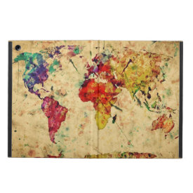 Vintage world map cover for iPad air