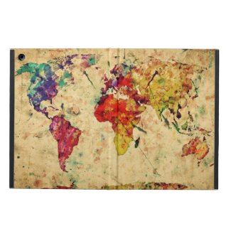 Vintage world map cover for iPad air