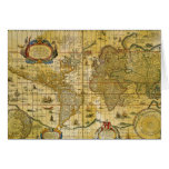 Vintage World Map Greeting Card