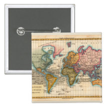 Vintage World Map Pin