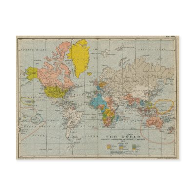 world map vintage