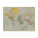 Vintage World Map postcards by pixelholic Vintage World Map postcards
