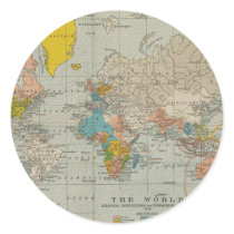 Vintage World Map stickers by pixelholic Vintage World Map stickers