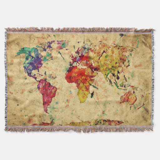 world map blanket vintage world map throw blanket zazzle