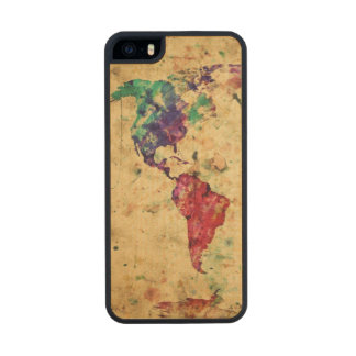 Map Of The World Iphone 5c Case Vintage world map wood phone case for iPhone SE/5/5s