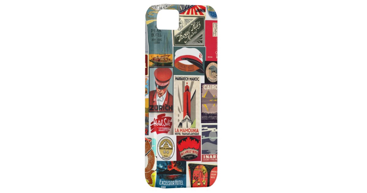 Vintage World Traveler Luggage Tags for Iphone5 iPhone SE/5/5s Case