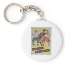 Vintage World War II Print Key Chains