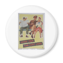 Vintage World War II Print Magnets
