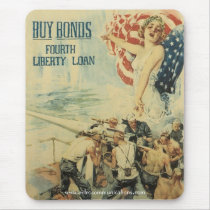 Vintage World War l War Bond Poster mousepads