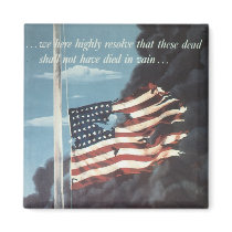 Vintage World War Poster Refrigerator Magnet