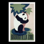 Vintage WPA Brookfield Zoo Panda Poster posters