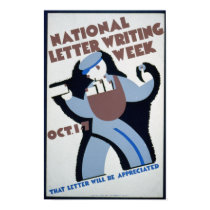 Vintage WPA: Letter Writing posters