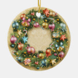 Vintage Wreath Christmas Tree Ornament