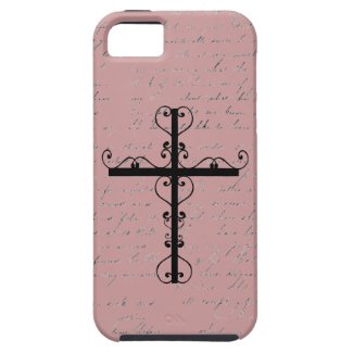 Vintage Writing and Hearts Cross iphone 5 Case