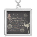 Vintage Writing Dandelion Necklace