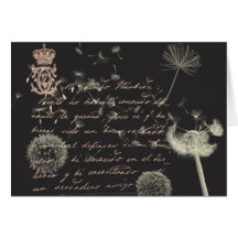 Vintage Writing Dandelion Note Cards