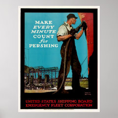 Vintage WW1 Emergency Fleet Patriotic Shipbuilders Posters