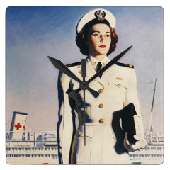 Vintage WW II Navy Nurse Clock