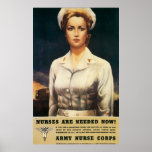 Vintage WW II Nurse Poster posters