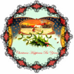 Vintage WWI Patriotic Christmas Ornament Cut Out