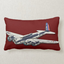 Vintage WWII US Aircraft Throw Pillows