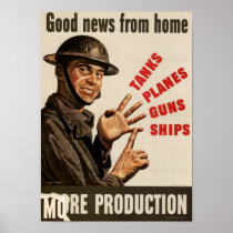 Vintage WWII War Poster
