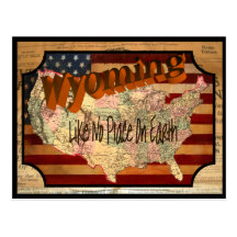 Vintage Wyoming Old Postcard