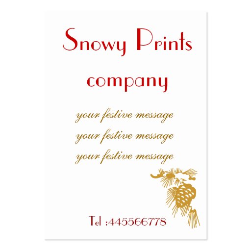 Vintage Xmas 1902 Business Card Template (back side)