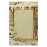 Vintage Xmas Yard Scene Stationery