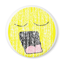 Vintage Yawning Smiley magnets