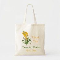vintage yellow flowers wedding favor thank you bags
