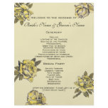 Vintage Yellow Garden Rose Wreath Custom Flyer