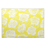 Vintage yellow roses placemat